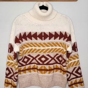Aztec Turtleneck Sweater